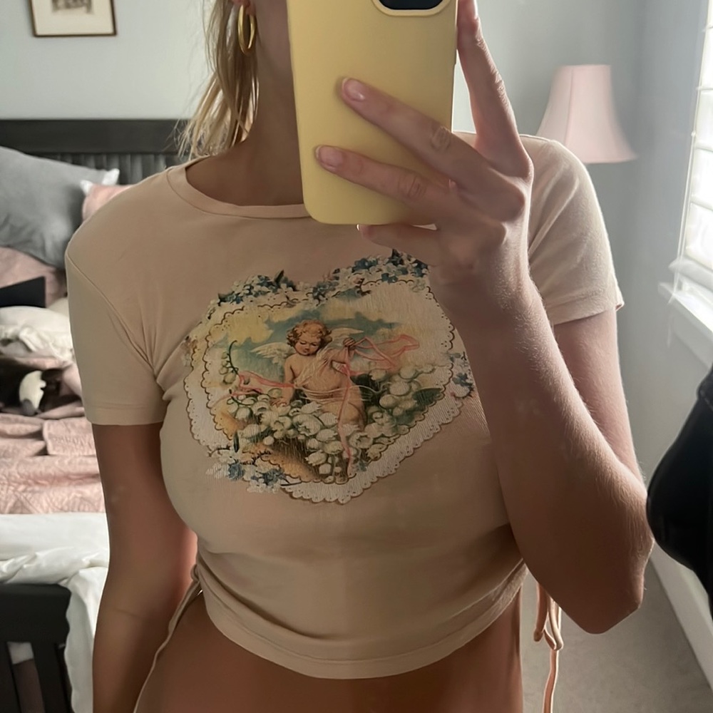 cute angel baby tee